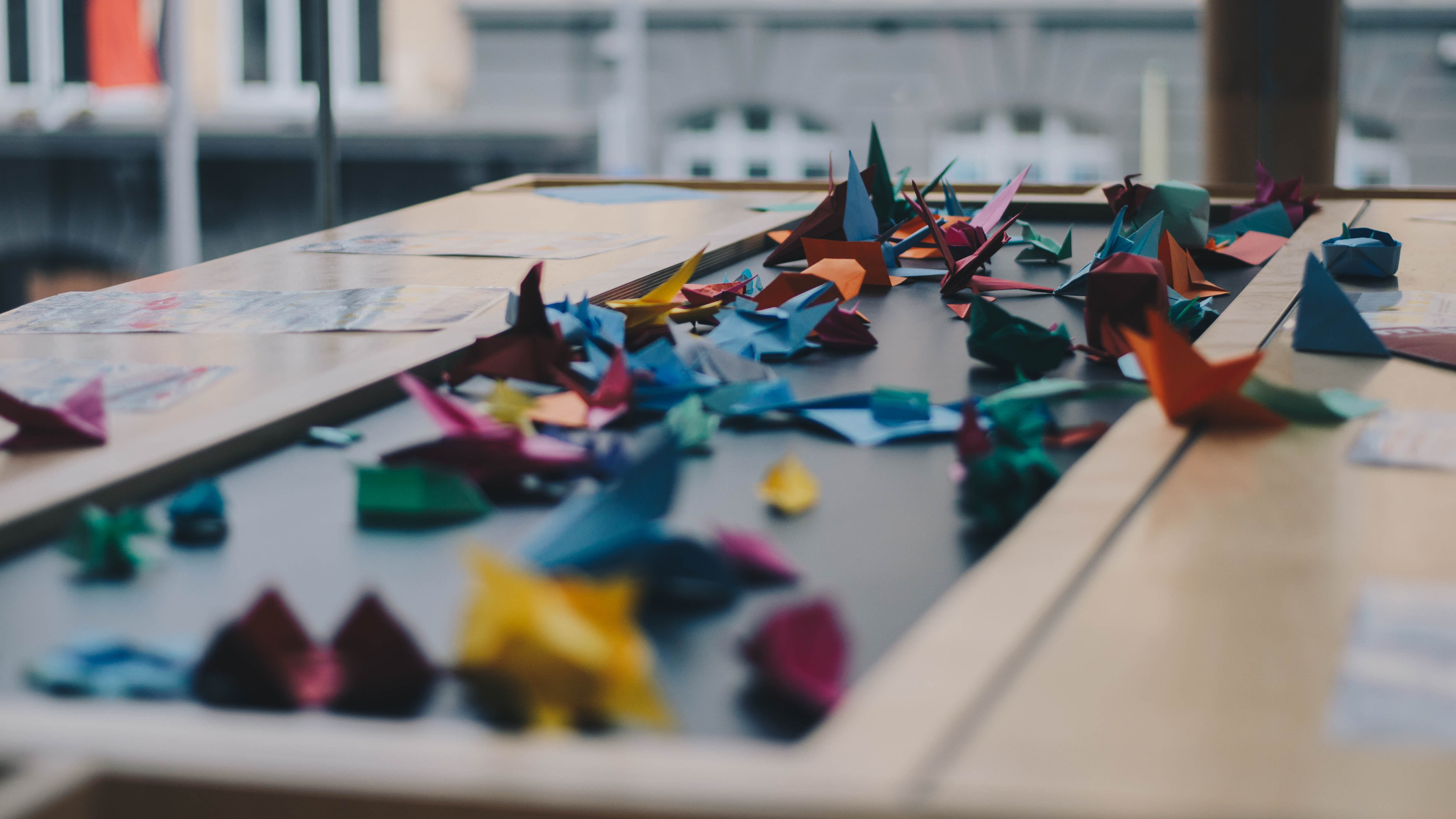Colorful paper craft activity